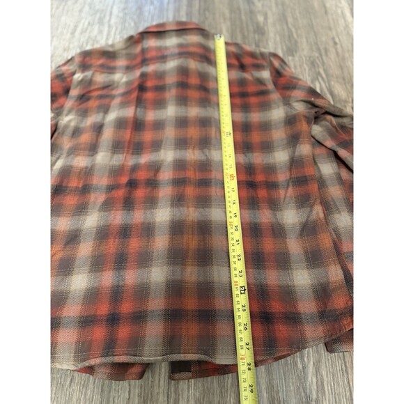 Kuhl Shirt Men's L Brown Plaid The Law Long Sleeve Flannel Outdoor Hiking Grunge - Picture 4 of 10